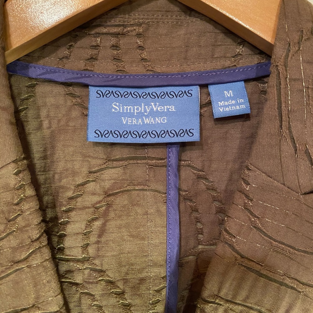 Simply Vera Patterned Blazer - Olive Green - Picture 2 of 5